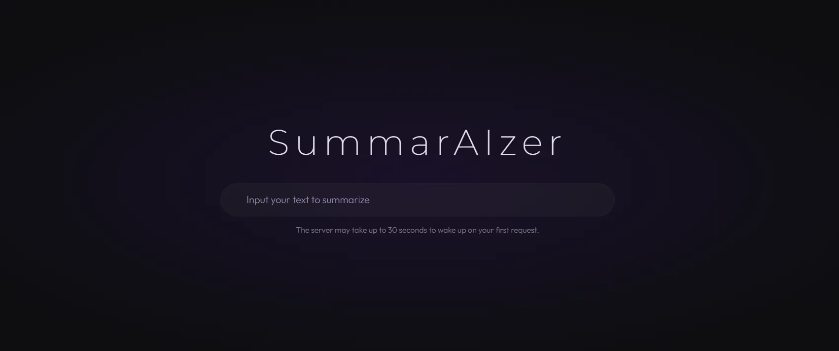 SummarAIzer: Your AI Text Summarizer screenshot